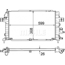 Aušinimo radiatorius
                                MAHLE                                                CR 1687 000S, MAHL