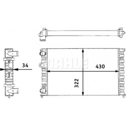 Aušinimo radiatorius
                                MAHLE                                                CR 364 000S, MAHLE