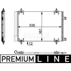 kondensatorius, oro kondicionierius BEHR *** PREMIUM LINE ***
                                MAHLE                          