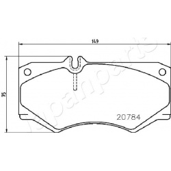 stabdžių trinkelių rinkinys, diskinis stabdys
                                JAPANPARTS                                PA