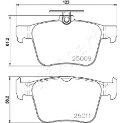 stabdžių trinkelių rinkinys, diskinis stabdys
                                JAPANPARTS                                PP