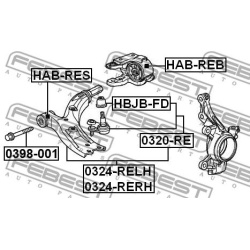 tvirtinimo veržlės, balansyras
                                FEBEST                                0398-001, Nenurodytas 