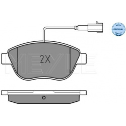 stabdžių trinkelių rinkinys, diskinis stabdys MEYLE-ORIGINAL: True to OE.
                                                