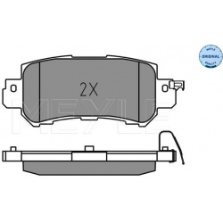 stabdžių trinkelių rinkinys, diskinis stabdys MEYLE-ORIGINAL: True to OE.
                                                