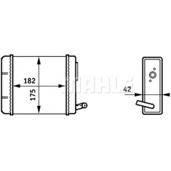 šilumokaitis, salono šildymas BEHR
                                MAHLE                                                AH 