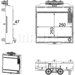 Aušinimo radiatorius
                                MAHLE                                                CR 923 000P, MAHLE