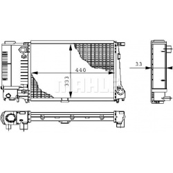 Aušinimo radiatorius
                                MAHLE                                                CR 264 000S, MAHLE
