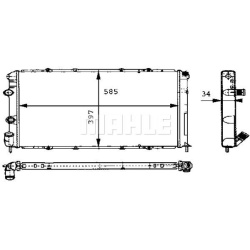 Aušinimo radiatorius
                                MAHLE                                                CR 434 000S, MAHLE