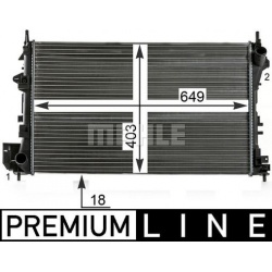 Aušinimo radiatorius
                                MAHLE                                CR 40 000P, MAHLE, CR 40 000P, aut