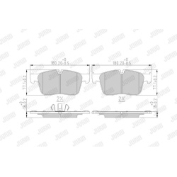 stabdžių trinkelių rinkinys, diskinis stabdys
                                JURID                                       