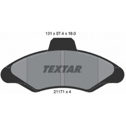 stabdžių trinkelių rinkinys, diskinis stabdys
                                TEXTAR                                211710