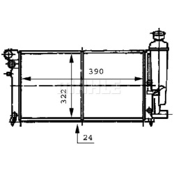 Aušinimo radiatorius
                                MAHLE                                                CR 469 000S, MAHLE