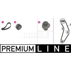 vandens siurblio ir paskirstymo diržo komplektas BEHR *** PREMIUM LINE ***
                                MAHLE            