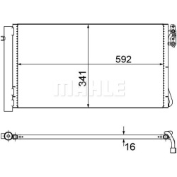 kondensatorius, oro kondicionierius BEHR *** PREMIUM LINE ***
                                MAHLE                          