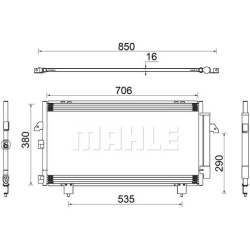 kondensatorius, oro kondicionierius BEHR
                                MAHLE                                               