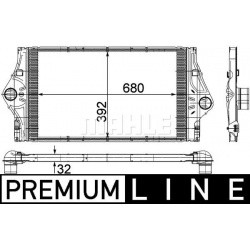 tarpinis suslėgto oro aušintuvas, kompresorius BEHR *** PREMIUM LINE ***
                                MAHLE             