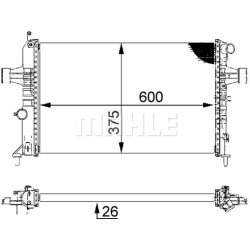 Aušinimo radiatorius
                                MAHLE                                                CR 227 000S, MAHLE