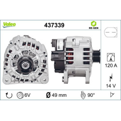 kintamosios srovės generatorius VALEO RE-GEN REMANUFACTURED
                                                437339, VALEO, 4