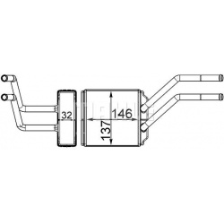 šilumokaitis, salono šildymas BEHR
                                MAHLE                                AH 226 000S, MAHLE,