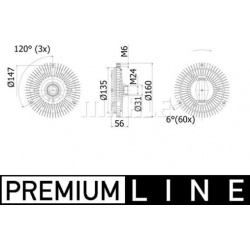 sankaba, radiatoriaus ventiliatorius BEHR *** PREMIUM LINE ***
                                MAHLE                         