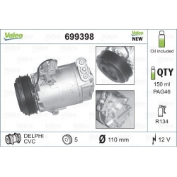 Kompresorius, oro kondicionierius VALEO CORE-FLEX
699398, VALEO, 699398, auto