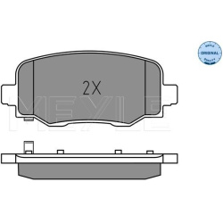 stabdžių trinkelių rinkinys, diskinis stabdys MEYLE-ORIGINAL: True to OE.
025 257 3418, ME