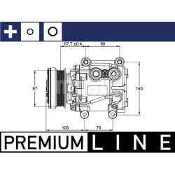 kompresorius, oro kondicionierius BEHR *** PREMIUM LINE ***
                                MAHLE                            