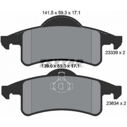 stabdžių trinkelių rinkinys, diskinis stabdys
                                TEXTAR                                233390
