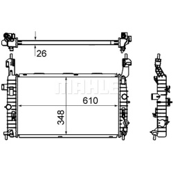 Aušinimo radiatorius
                                MAHLE                                                CR 833 000S, MAHLE