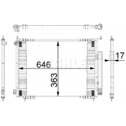 kondensatorius, oro kondicionierius BEHR
                                MAHLE                                               