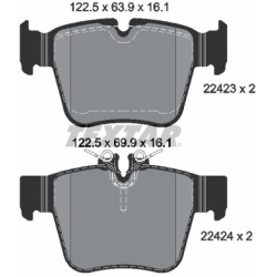 stabdžių trinkelių rinkinys, diskinis stabdys Q+
                                TEXTAR                                   