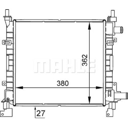 Aušinimo radiatorius
                                MAHLE                                                CR 626 000S, MAHLE