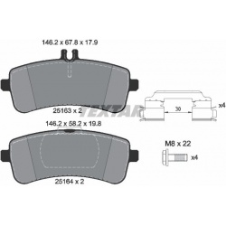 stabdžių trinkelių rinkinys, diskinis stabdys Q+
                                TEXTAR                                   