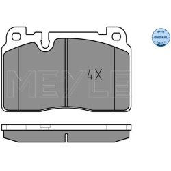 stabdžių trinkelių rinkinys, diskinis stabdys MEYLE-ORIGINAL: True to OE.
                                                