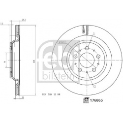 stabdžių diskas (1vnt)
                                FEBI BILSTEIN                                176865, FEBI BILSTEIN, 