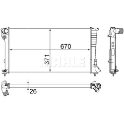 Aušinimo radiatorius
                                MAHLE                                                CR 504 000S, MAHLE
