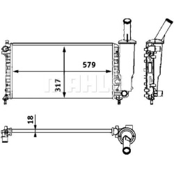 Aušinimo radiatorius
                                MAHLE                                                CR 552 000S, MAHLE