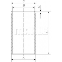 Cilindro įvorė
                                MAHLE                                                213 WT 03 00, MAHLE, 21