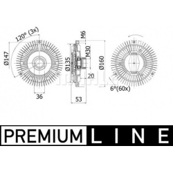 sankaba, radiatoriaus ventiliatorius BEHR *** PREMIUM LINE ***
                                MAHLE                         