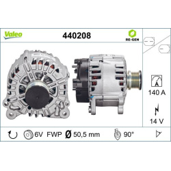 kintamosios srovės generatorius VALEO RE-GEN REMANUFACTURED
                                                440208, VALEO, 4