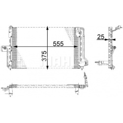 kondensatorius, oro kondicionierius BEHR
                                MAHLE                                               