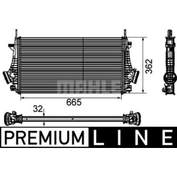 tarpinis suslėgto oro aušintuvas, kompresorius BEHR *** PREMIUM LINE ***
                                MAHLE             