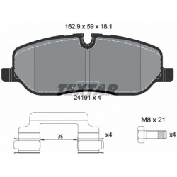 stabdžių trinkelių rinkinys, diskinis stabdys Q+
                                TEXTAR                                   