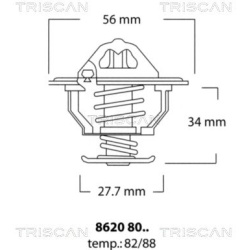 termostatas, aušinimo skystis
                                TRISCAN                                                8620 80