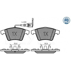 stabdžių trinkelių rinkinys, diskinis stabdys MEYLE-PD: Advanced performance and design.
                                0