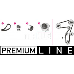 vandens siurblio ir paskirstymo diržo komplektas BEHR *** PREMIUM LINE ***
                                MAHLE            