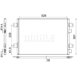 kondensatorius, oro kondicionierius BEHR
                                MAHLE                                AC 691 000S, MA