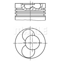 stūmoklis
                                MAHLE                                                030 87 02, MAHLE, 0308702, au