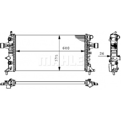 Aušinimo radiatorius
                                MAHLE                                                CR 228 000S, MAHLE