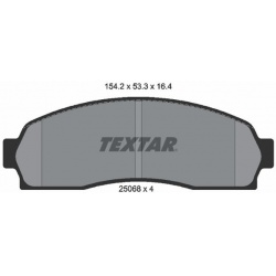stabdžių trinkelių rinkinys, diskinis stabdys
                                TEXTAR                                250680